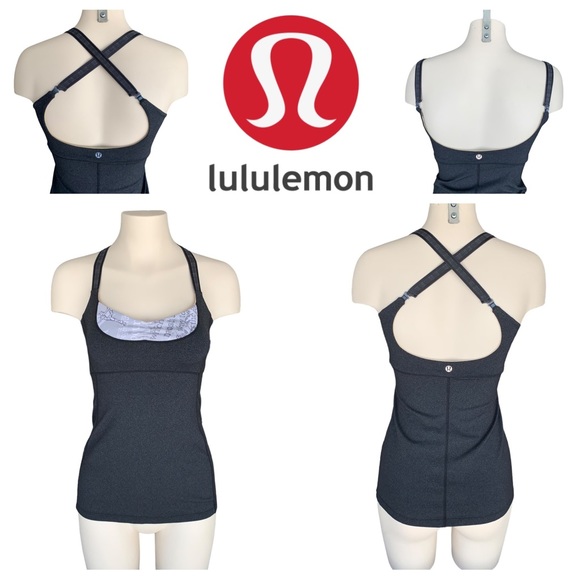 lululemon athletica Tops - Old School Lululemon Free Ya Tank Heathered Black